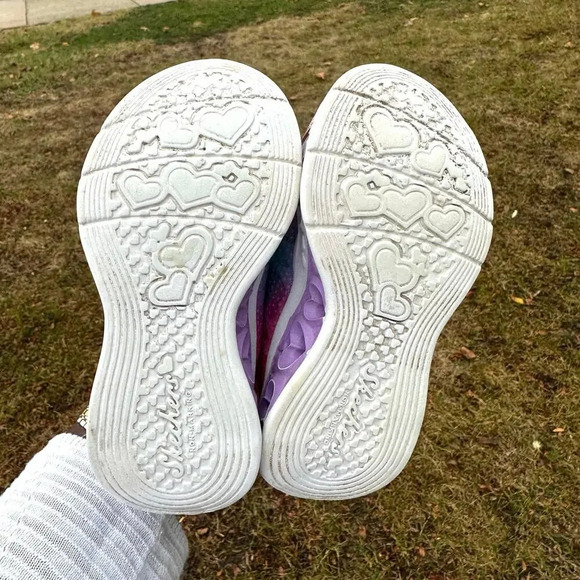 Skechers Kids Flutter Heart Lights - Groovy‎ Swirl Girl Sneakers Size 9 - Picture 6 of 8
